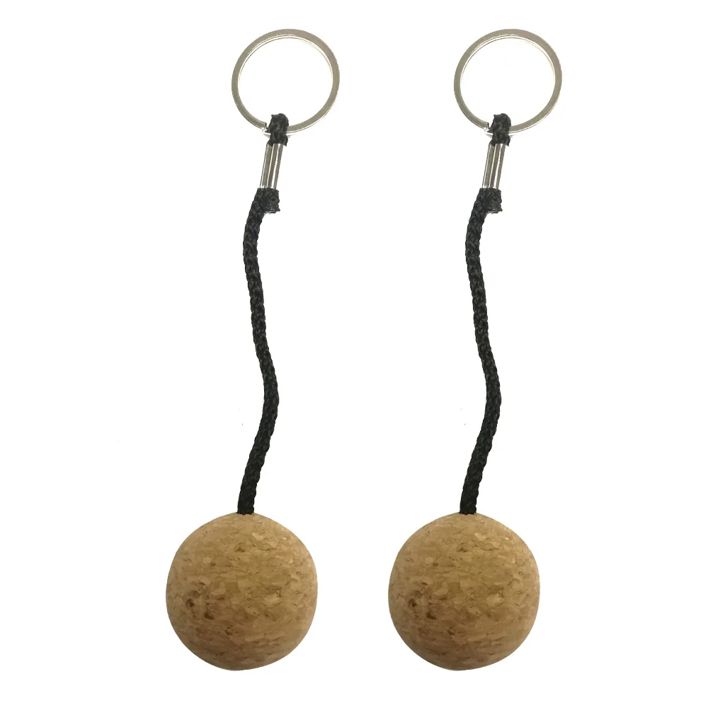 

3.5cm 5cm Floating Cork Ball Keychain Key Chain Keyring Key Ring for Marine Sailing Boat Canoe Kayak Diving Swimming
