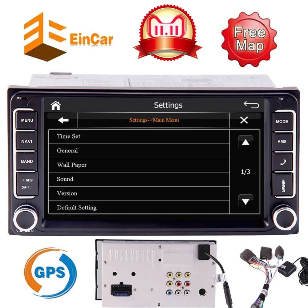 

Touch Screen Double Din Car Stereo Special for Toyota Corolla Support Audio Format AAC/WMA/WAV/OGG/APE/FLAC/MP3/RA/RM Bluetooth