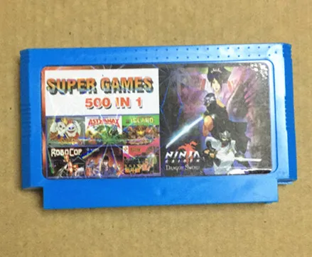 

Real 500 in 1 Game Cartridge, No repeat, 8 bit FC60Pins classical game card