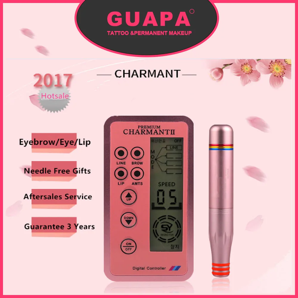 New Version Charmant Permanent Makeup Machine For Eyebrow Tattoo Lip Eyeliner Microblading MTS Pen Set Eye