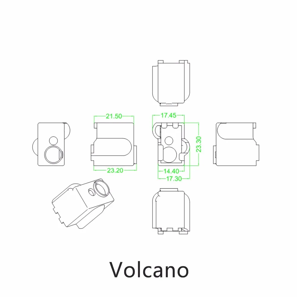 2 шт./лот V6 MK7 MK8 MK9 MK10 Volnaco силиконовый носок изоляция носок поддержка V6 J-head вулкан J-head MK8 MK9 MK10 экструдер