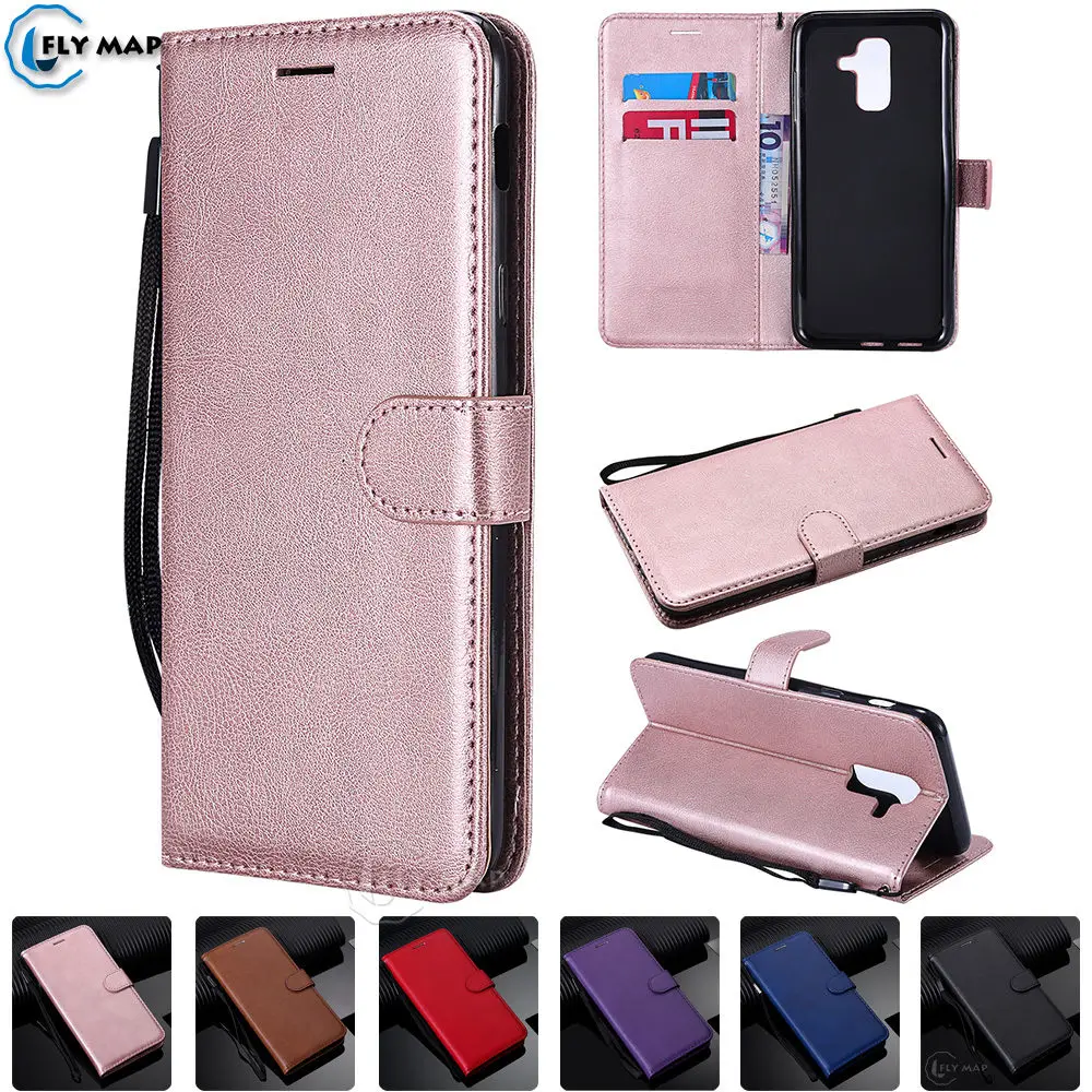 Wallet Case for Samsung Galaxy A6 Plus 2018 SM A605 A605F A605FN/ds SM-A605FN/ds SM-A605F A 6 Plus Flip Phone Leather Cover Capa