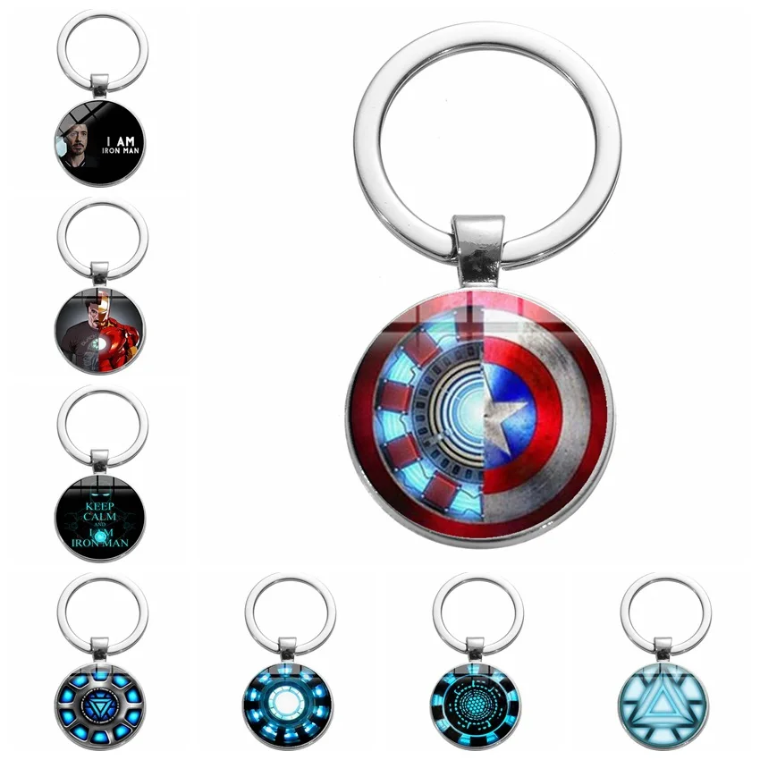 

2019 New Design Iron Man Heart Tony Stark Keychain Marvel The Avengers 4 Endgame Quantum Realm Theme Keyring Toys Llavero