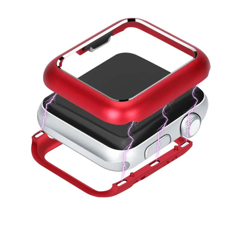 

Magnetic Watch Case Strap for Apple Watch iWatch Series2 3 4 Aluminum Stainless Steel Protection Cases Watchbands 42mm 38mm 44m