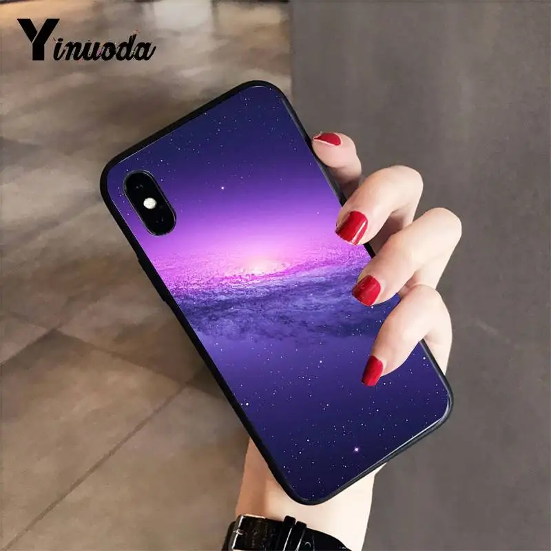 Yinuoda фиолетовый чехол для телефона с космическими звездами iPhone 8 7 6 6S 6Plus 5 5S SE XR X XS