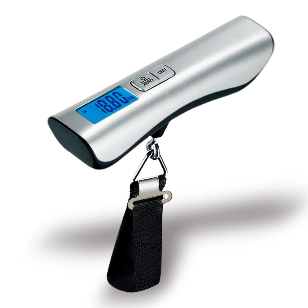 50KG Digital Hanging Luggage Weighing Scale Handheld Scale With Blue