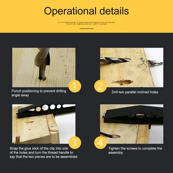

Fixing Clip For Inclined Hole Jig Joint Fixed Clamp Woodworking Pockets Hole Clamp Pockets Drilling Upgrade Special Draw Tool