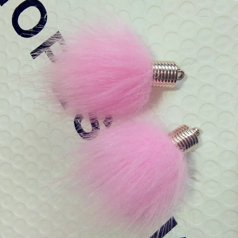 

12 PCS Mixed Pom Pom Balls Imitation Fox Fur Water Drop Pompon With Cap Fuchsia Pink Khaki Colorful DIY Craft Supply Accessories