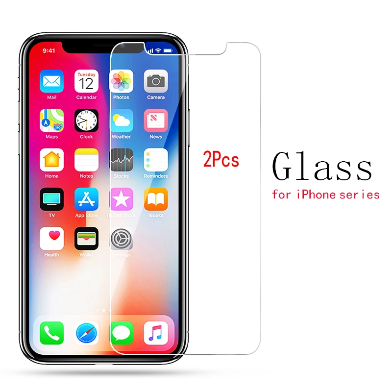 2 шт защитное закаленное стекло для Apple iPhone XS MAX чехол стекла прозрачная защитная