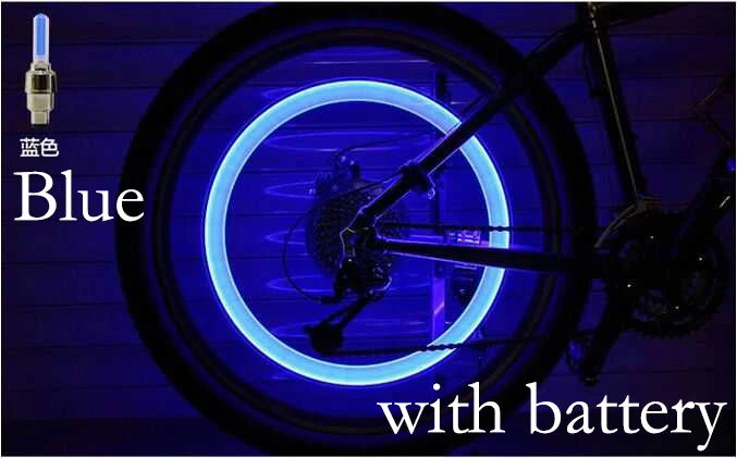 WasaFire светодиодный светильник для велосипеда, велосипедный светильник с батареей, установка колесного клапана, светодиодный велосипедный передний светильник, светильник для рыбалки - Цвет: Синий