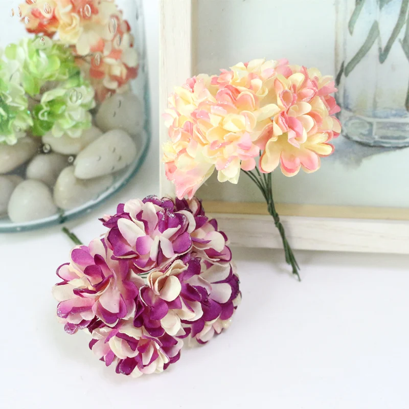 JAROWN Simulation Mini Carnation Paper Flower DIY Wedding Wreath Accessories Material Wedding Candy Box Decoration Fake Flowers (2)