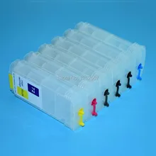 130ml 6color Refillable ink cartridges for HP designjet T610 T770 T790 T1100 T2300 Large format plotters