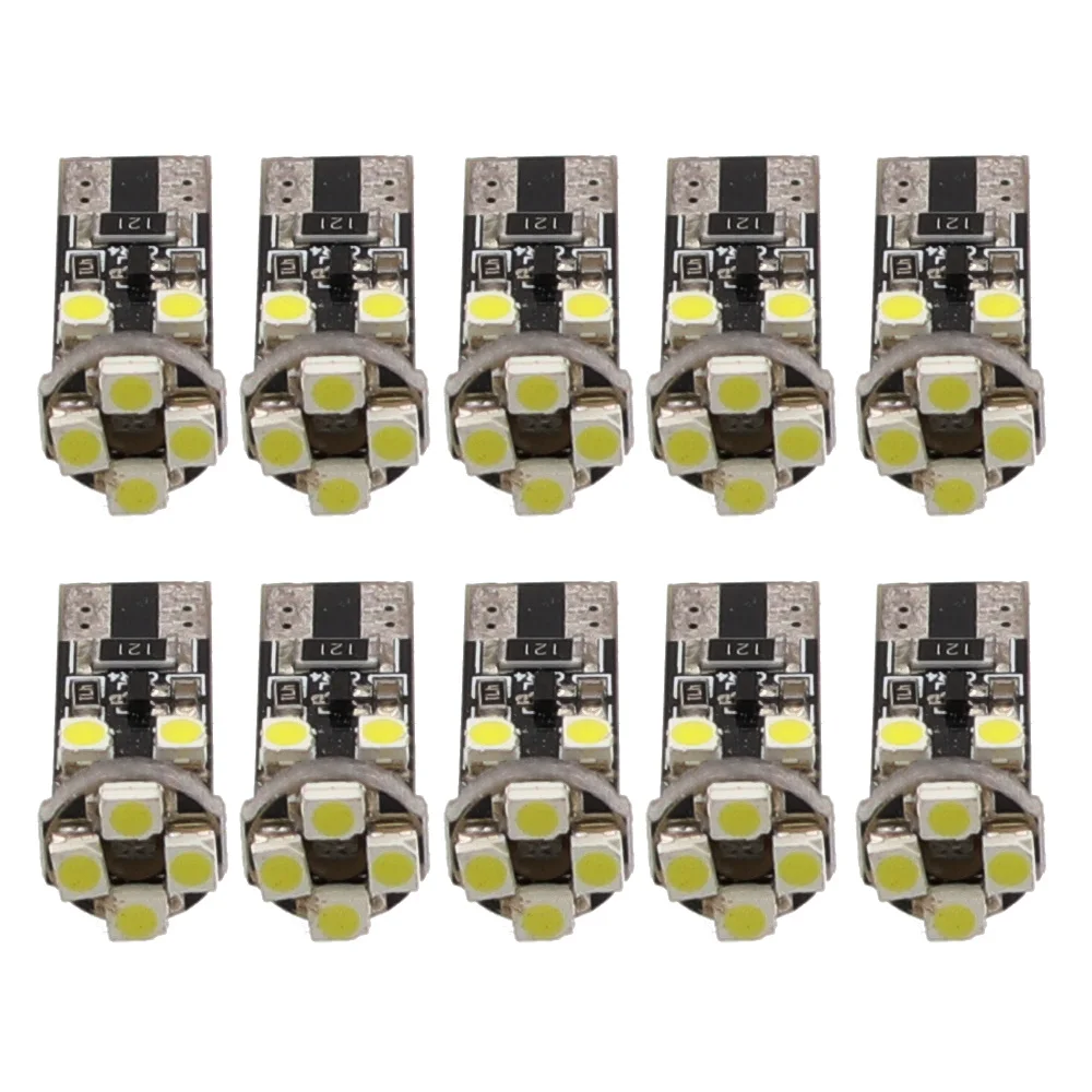 10 шт. T10 светодиодный 8 SMD 3528 Canbus без ошибок 194 168 W5W интерьер инструмент светильник