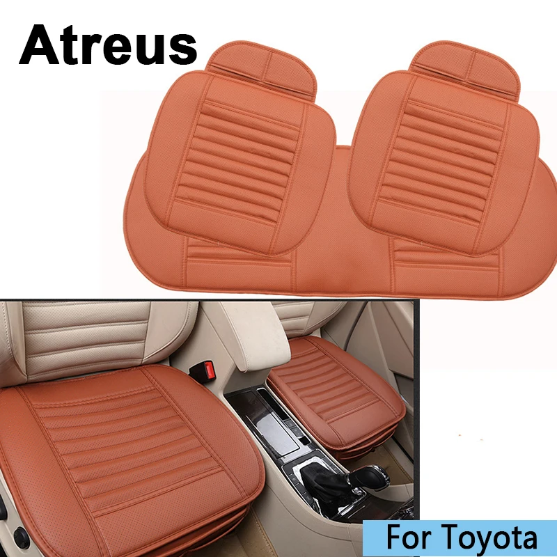 Кожаный чехол для сидений автомобиля Atreus всесезонный Toyota Corolla Avensis RAV4 Yaris Auris Hilux