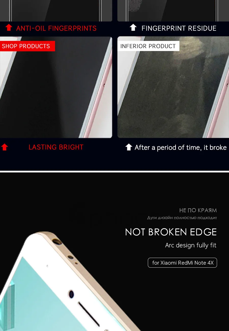 GPNACN 9H закаленное стекло для Xiaomi Mi6 Mi5 Mi5X Mi5C Mi5S Plus Полное покрытие экрана Защитная Для Redmi 4 4A 4X 5A 5 Plus стекло