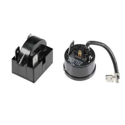 

Refrigerator Starter Relay 33 Ohm 3 Pin + 1/4HP Compressor Thermal Overload Protector