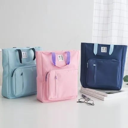 

Outdoor Portable Document Bag Multifuncitonal Zipper Bag Canvas Cloth A4 Paper Organizer File Bag Book Carry Bag
