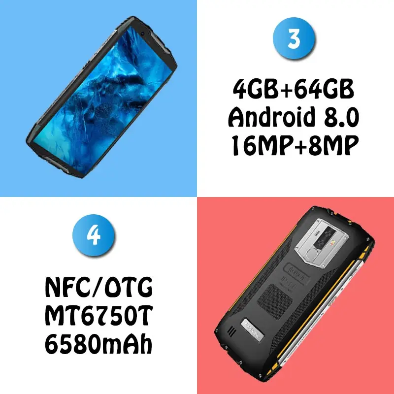 Blackview BV6800 Pro Водонепроницаемый смартфон с 5 дюймовым дисплеем восьмиядерным