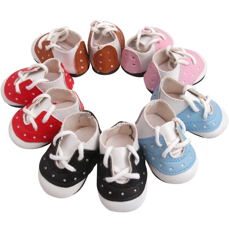 

14.5 inch Girls doll shoes Sport shoes PU American new born gym shoe Star doll Sneakers Baby toys fit milo doll x62