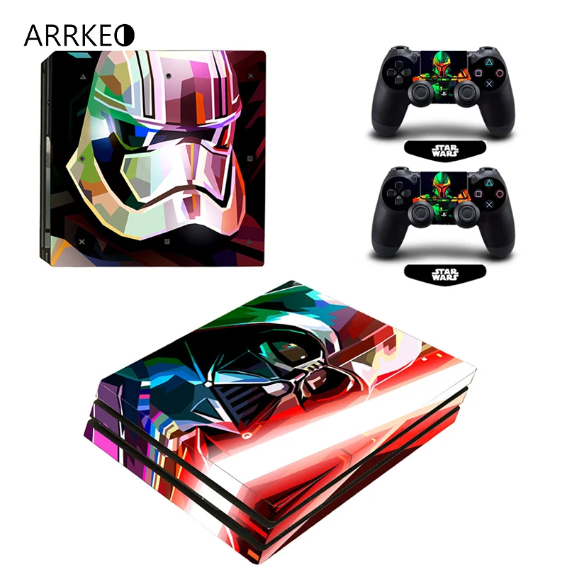 Виниловый чехол ARRKEO Star Wars Jedi Knight Наклейка Наклейки для Sony PlayStation 4 PS4 Pro консоль и 2