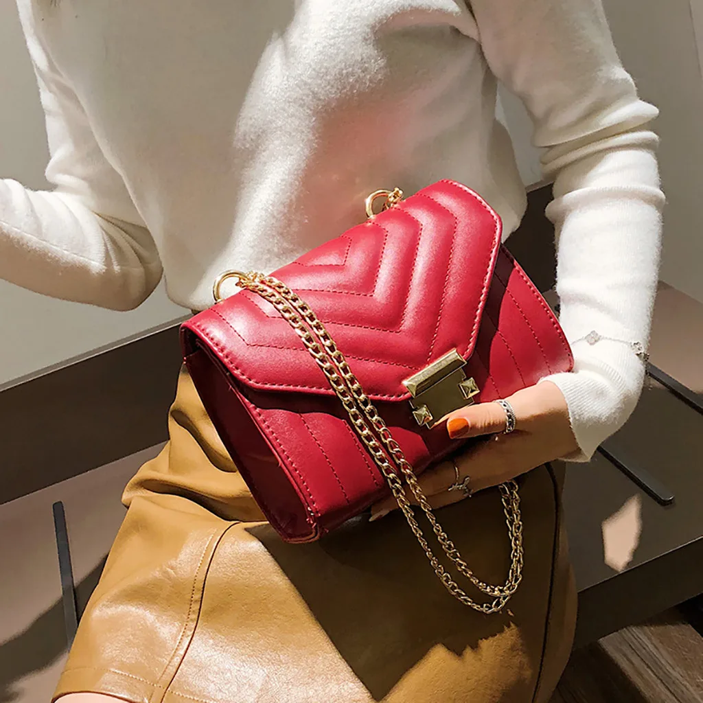 

Shoulder Bag For Women Fashion Vintage Chain Solid Messenger Bags Ladies Mobile Phone Hand Bags Luxury Handbags bolsos mujer