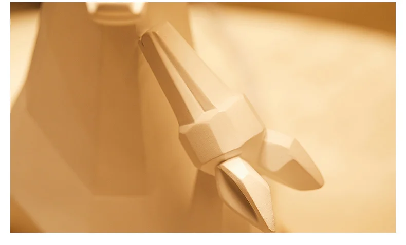 Скандинавские абстрактные оригами Геометрическая скульптура олень животное Светодиодные ночные светильники ротанговый шар прикроватный Абажур Настольная лампа для детей подарок