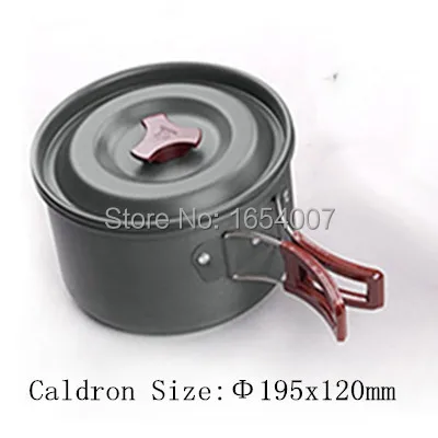Venta caliente 4-5 personas set be cocina cubiertos al aire libre equipo olla Sets cocina de camping Panelas Camp Utensilios de cocina fuego Arce fmc-209