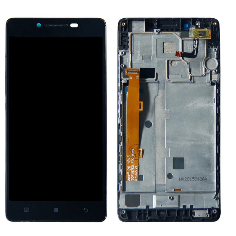 

For Lenovo A6000 LCD Display Touch Screen Digitizer Assembly Replacement With Frame For K30-T Mobile Phone LCD 5.0" Black