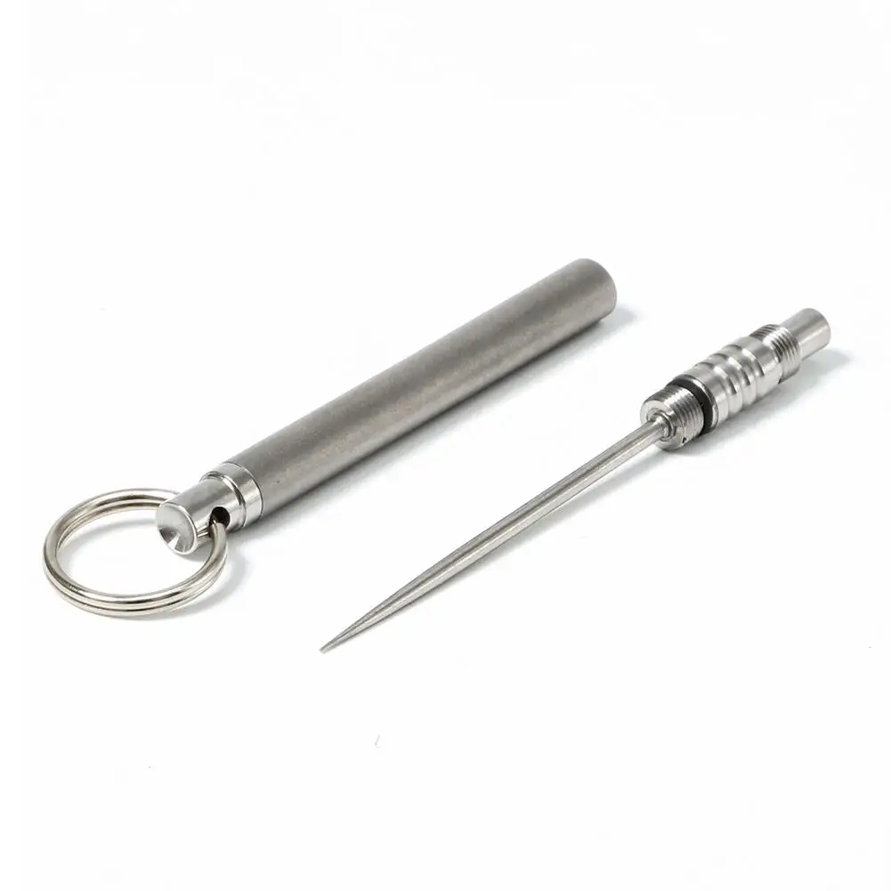 

Outdoor Camping Pure Titanium Toothpick Environmentally Friendly Fruit Fork Self-defense Toothpick Keychain Survival Tool