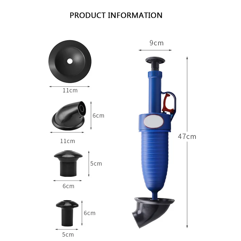 Насос высокого давления для слива воздуха, Плунжер, сток трубы, для туалета ванной, набор для очистки кухни, Прямая поставка