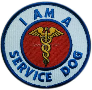 

3" I AM A SERVICE DOG LOGO Uniform Movie TV Series Costume Cosplay Embroidered Emblem DIY applique sew on iron on patch