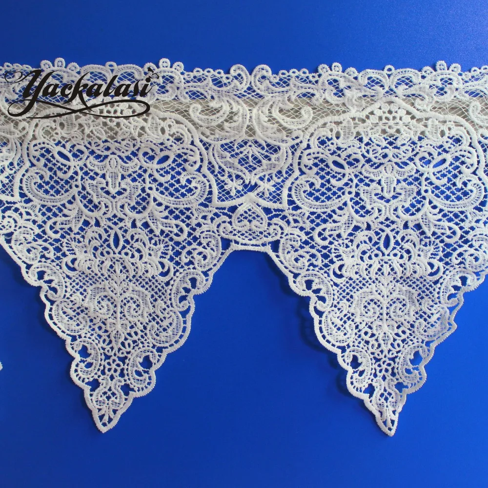 White Chemical Lace Scalloped Soft Flower Embroidery Lace French Lace