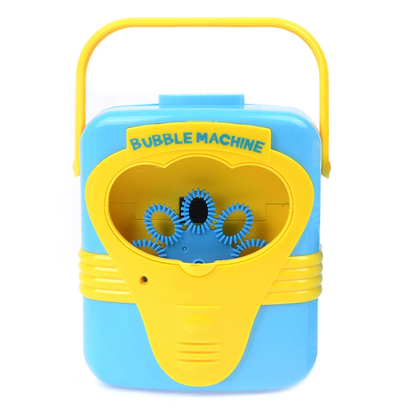 Мыло мыльные выдувальщик пузырьков Пенообразователь для выдувания шоу для детей для ношения в помещении, на открытом воздухе автоматический Электрический удобный мыльных пузырей игрушки - Цвет: BL