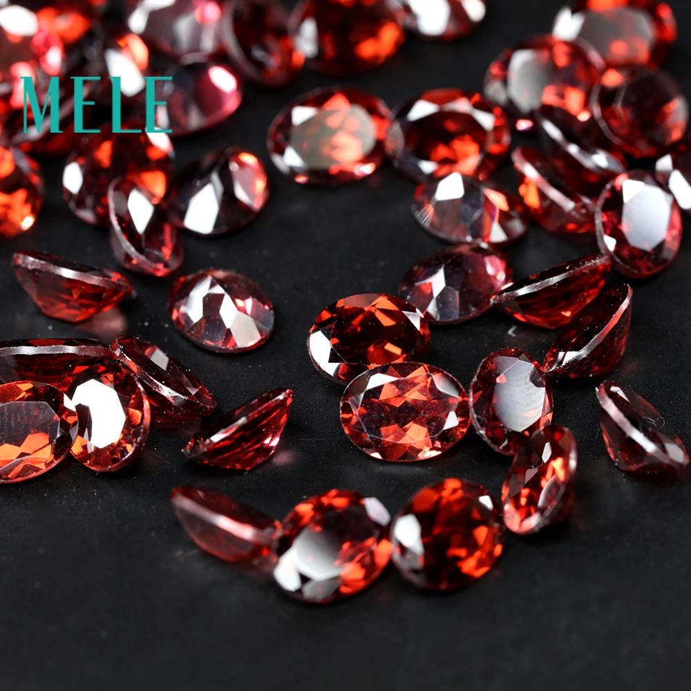 Natural red garnet loose stone in oval shape6mm*8mm 1p , good cutting and good fire , best choice for jewelry design