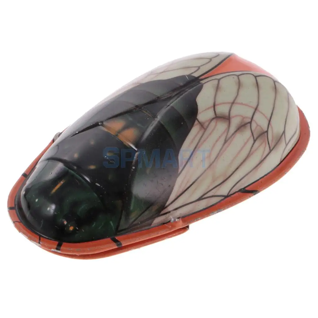 

Creative Metal Sounding Cicada Model Tin Toy Collecatble Gift for Home Desk Table Shelf Decor