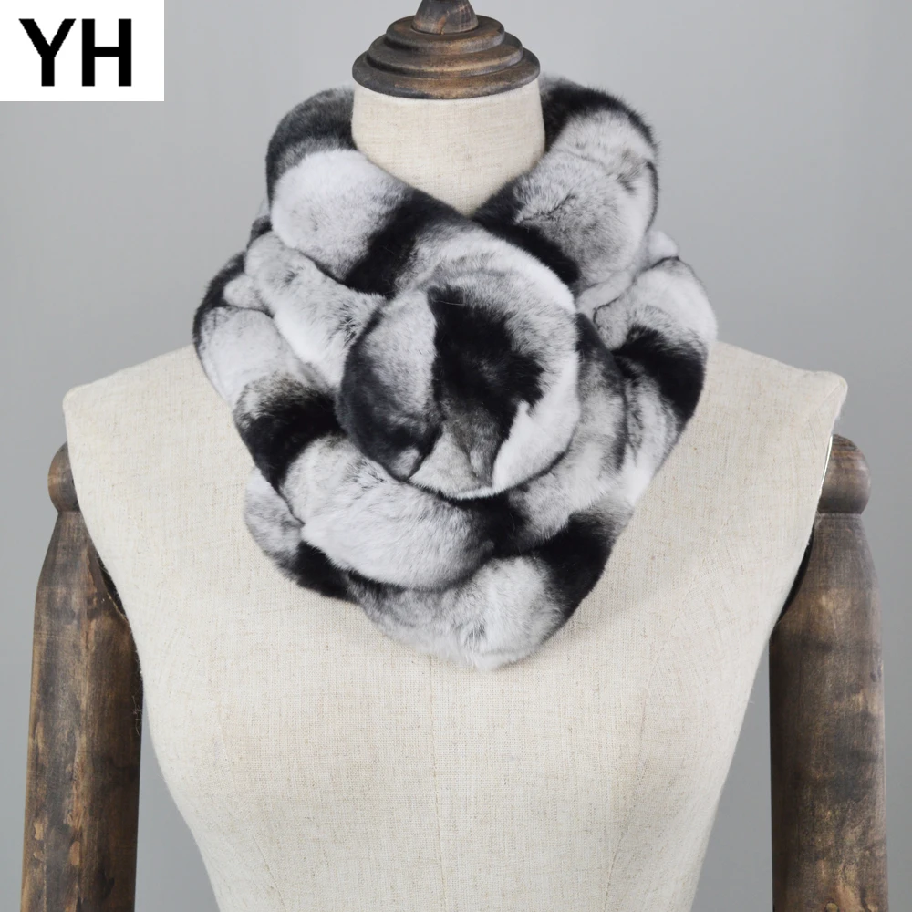 

Winter Real Natural Rex Rabbit Fur Scarf Women Rex Rabbit Fur Neckerchief Shawl Russia Genuine Real Rex Rabbit Fur Ring Scarves