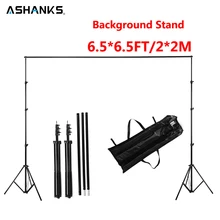 Ashanks Background Stand Adjustable Backdrop Support for Video Studio Photographic Accessories 6.5Ft Muslin Tripod Frame