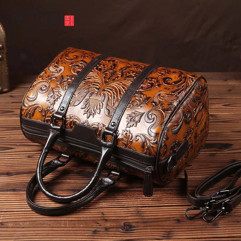 

EUMOAN brand New retro European and American leather handbag first layer of hand - wiping color shoulder bag leisure handbag