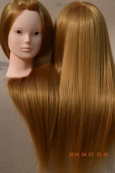 

24''Blonde Professional Styling Head ,Wig Head Stand Women Makeup Hairdressing Dummy Doll Training Head , Hair Mannequin Head