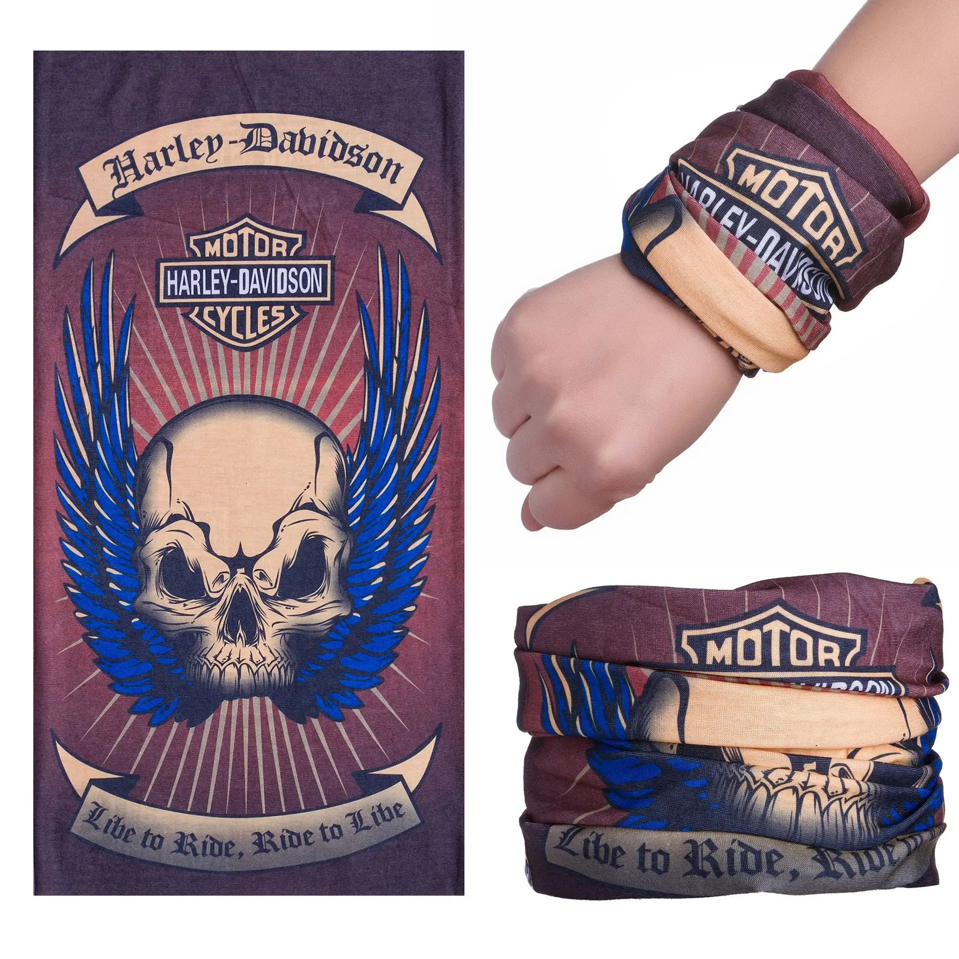 

Seamless Multi-Function Magic Scarf Riding Mask Warm around Bo Halloween Props Skull Variety Face Towel