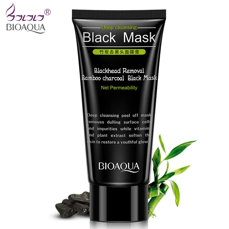 

Bioaqua Black face Mask Blackhead Removal Bamboo charcoal Deep Cleansing Peel Off Mask Pore Shrinking Acne Treatment Oil-control