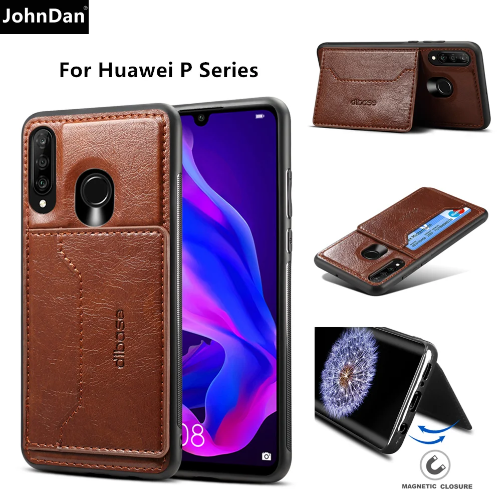 

For Huawei P30 P20 Lite Pro P Smart 2019 Leather + Silicone Magnet Stand Flip Card Case For Huawei P 30 20 Pro Lite Cover Cases