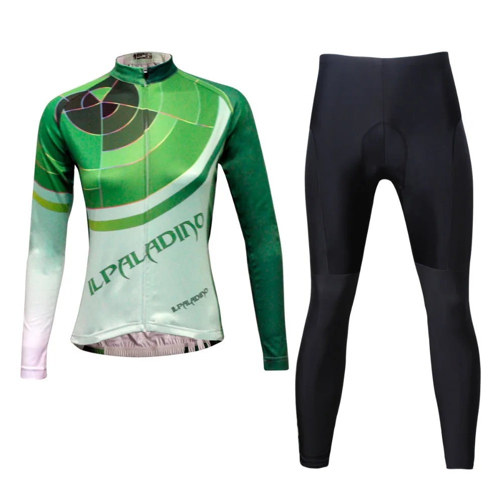 

Women Autumn Outdoor Cycling Sports Long Sleeve Bike Clothes And Black Pants Set Size XS-5XL