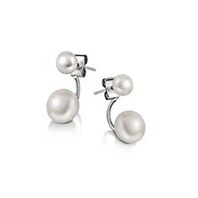 

8-9mm New Fashion Women Circle Earrings 925 Sterling Silver Jewelry Earrings With 3 Vintage Colors Type Jewelry
