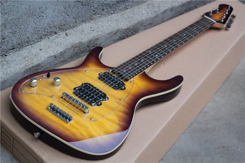 

Free Shipping High-quality Left Hand Music man SM-Y2D Sunset burst Electric Guitar 15-1-1