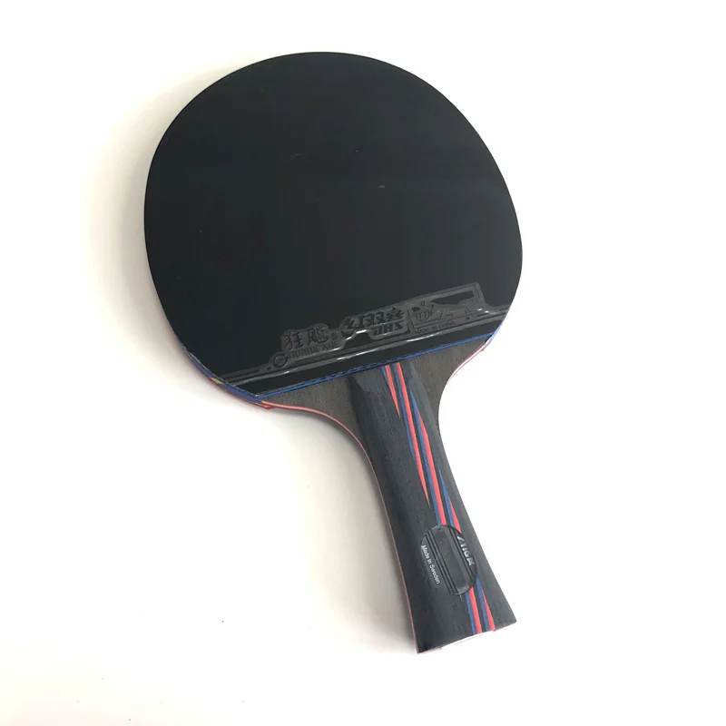 WRB 7.6 مضرب تنس طاولة ألياف الكربون مع مزدوجة الوجه البثور في تنس طاولة المطاط طويل أو مقبض قصير بينغ بونغ الخفافيش