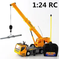 1:24 Remote control crane,Electric engineering vehicles,7-channel car,Wireless RC model toys,Oversized toy car,free shipping 1