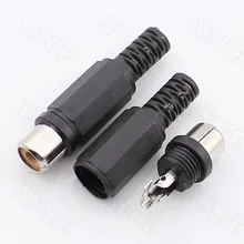 100pcs/lot Factory Wholesale RCA Female Connector Lotus Terminal Welding Jack