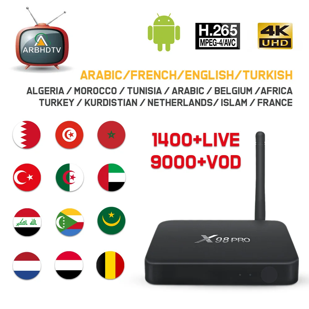 

IPTV France Arabic X98 Pro 1 month Free IP TV Turkey Belgium IPTV Subscription Android Box Kurdistan IPTV Islam Algeria IP TV 4K