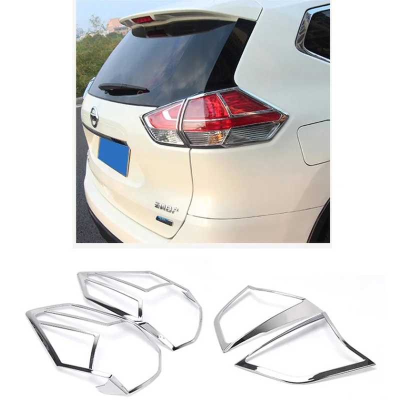 For Nissan X Trail 2014 2015 2016 2017 ABS Chrome Car Styling Tail Lights Cover Rear
